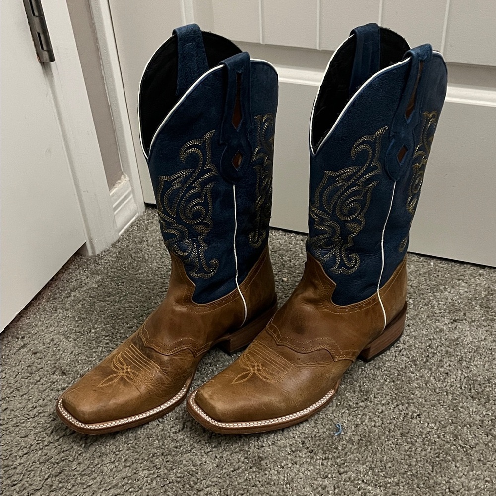 J.B. Dillon Men's Cowboy Boots - Brown and Navy